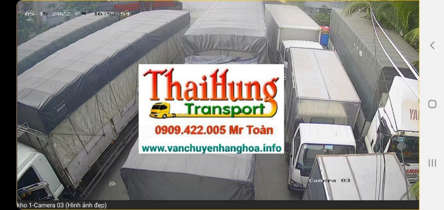 Đội xe tải Thái Hùng tại bãi xe, minh họa tin giao thông thông minh đường bộ và vận tải Bắc Nam