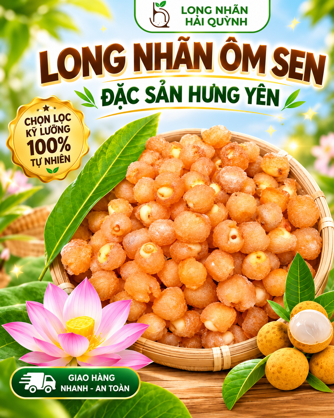 Long nhãn ôm sen đặc sản Hưng Yên